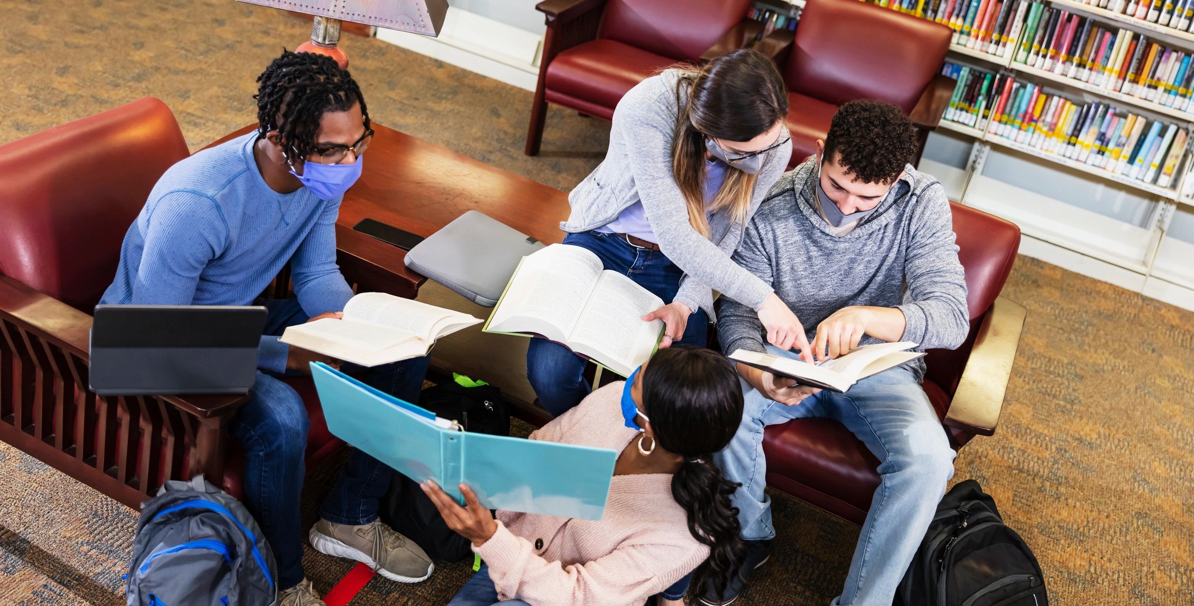 Group studying the Bible together