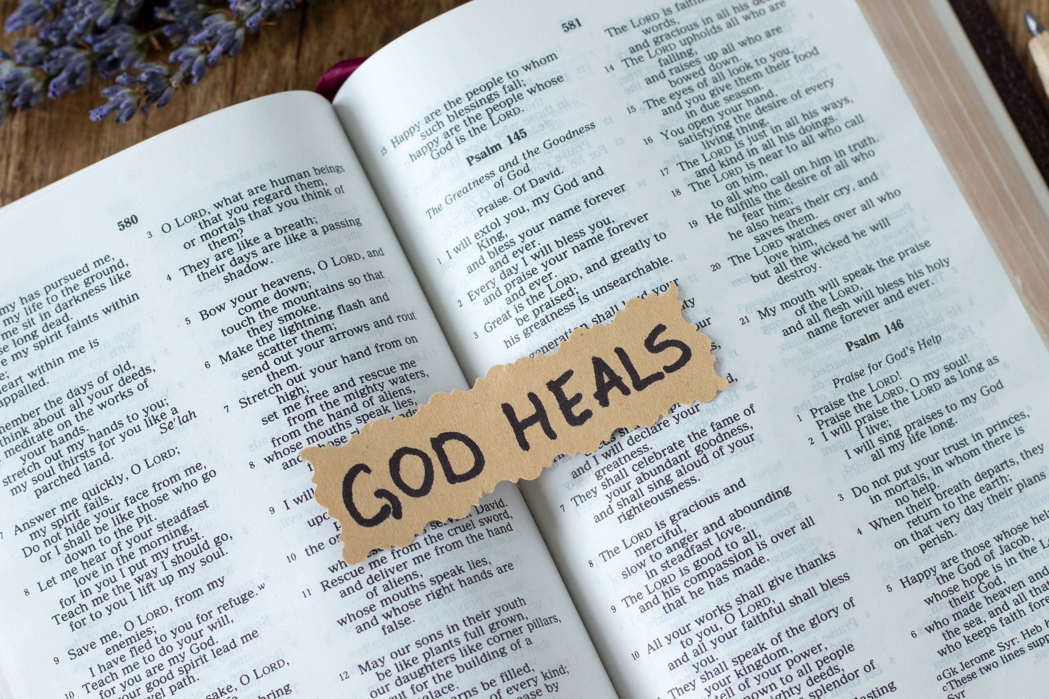 Bible with handwritten note