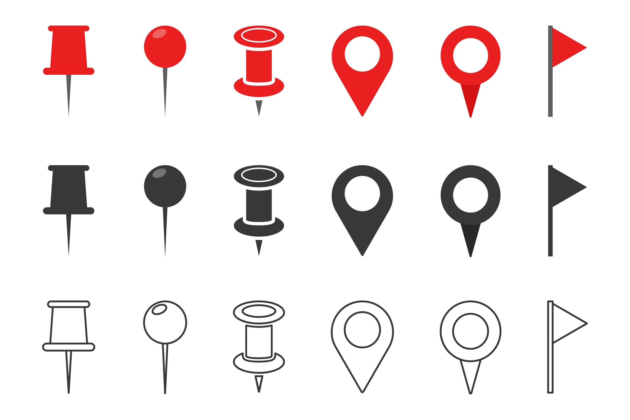 Map pin icons representing navigation